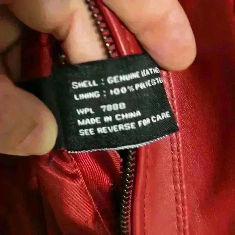 Jones New York Red genuine  Leather Blazer/Jacket coat fitted size small - Picture 7 of 12